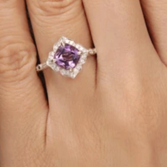(6) 🆕️Purple.925 SS Cocktail Ring - Picture 7 of 7